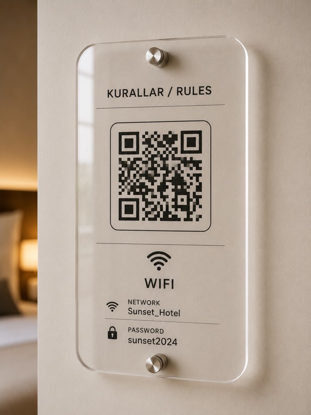 Premium akrilik QR panel